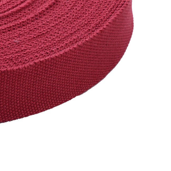 Cotton webbing Uni Cherry red