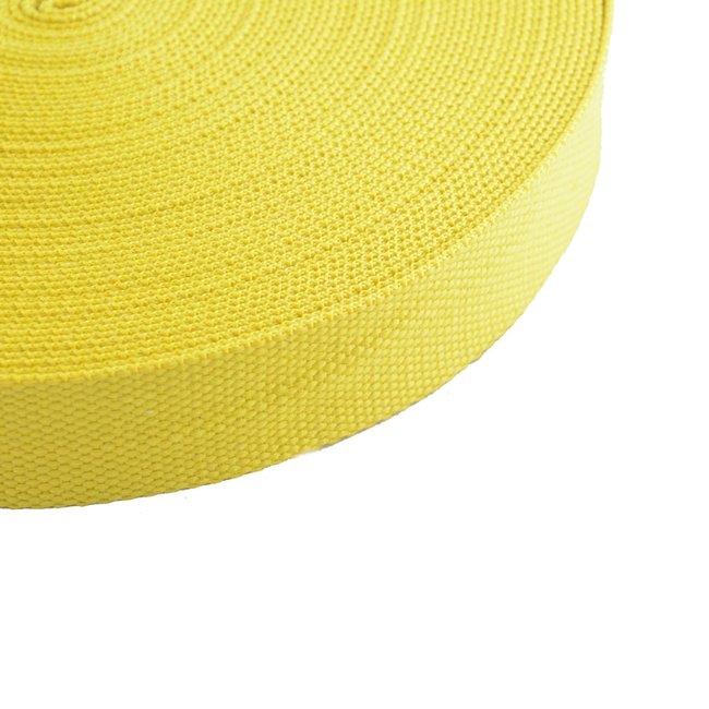 Cotton webbing Uni Lemon