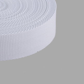 Clearance Webbing Uni White - per meter