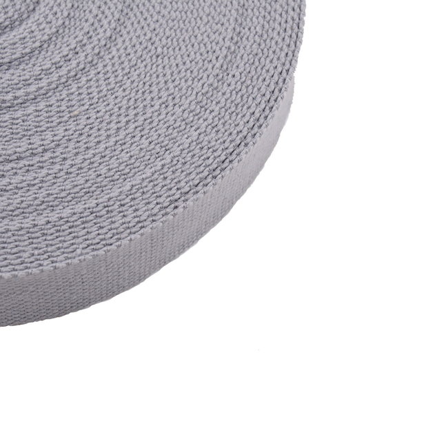 Cotton webbing Uni Light grey