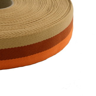 Clearance Webbing Tricolore Orange 40mm - per meter