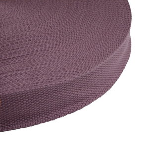 Opruiming Tassenband Uni Smokey aubergine (Soft) 20mm - per meter