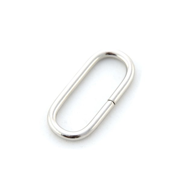 Clearance Rounded ring Basic Nickel (10 pcs)