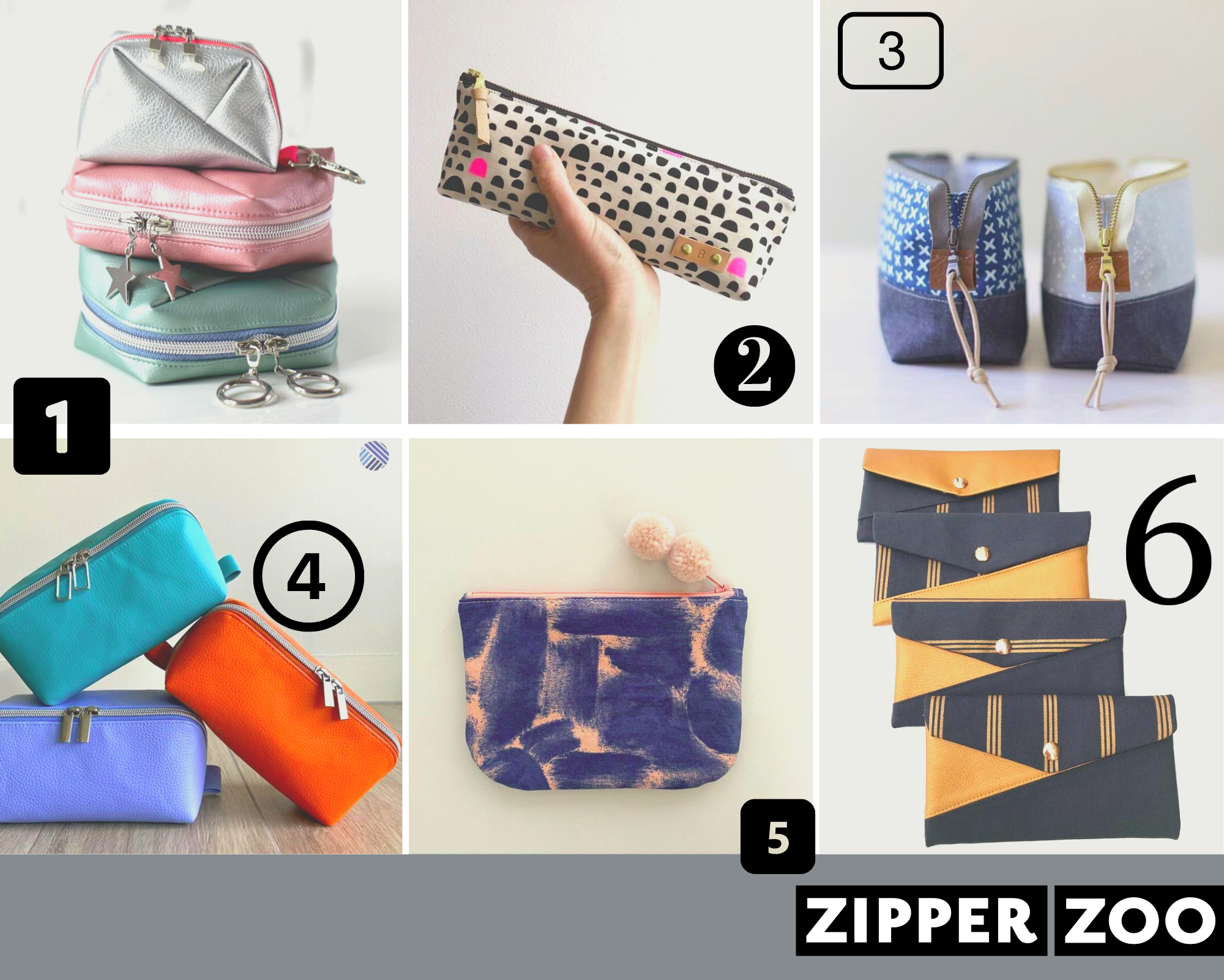 Onze favoriete gratis patronen en kleine etuis - Zipper Zoo