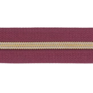 Zipper zoo Clearance Zipper-by-the-yard Porto with Gold - per meter