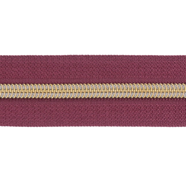 Nylon Zipper-by-the-yard Porto with Gold