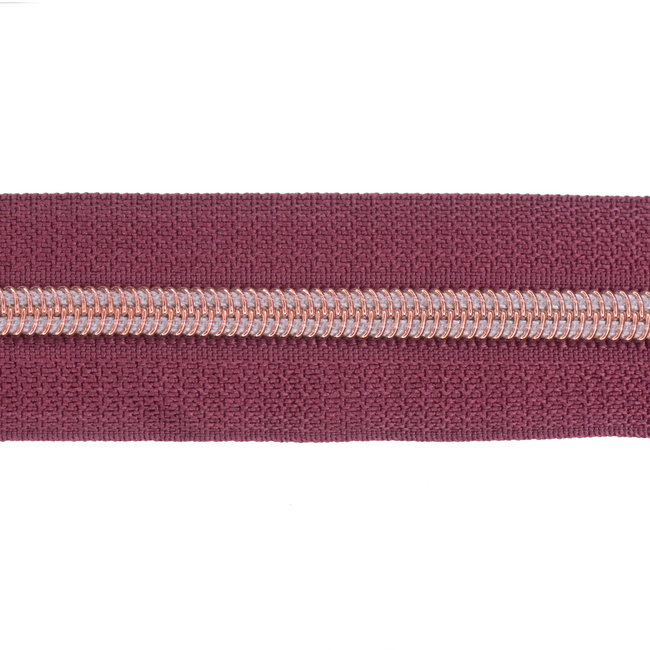 Nylon Zipper-by-the-yard Porto with Rose gold