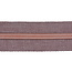 Nylon Zipper-by-the-yard Denim look Mauve with Rose gold