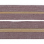 Nylon Zipper-by-the-yard Denim look Mauve with Gold