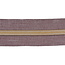 Zipper zoo Clearance Zipper-by-the-yard Denim look Mauve with Gold - per meter