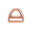 Clearance D-Ring Triangle Rose gold 25mm (2 pcs)