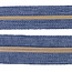 Nylon Zipper-by-the-yard Denim look Blue with Gold