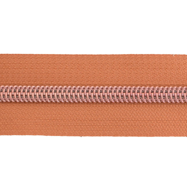 Nylon Zipper-by-the-yard Copper with Rose gold #5