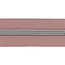 Nylon Zipper-by-the-yard Dusty pink with Silver #5