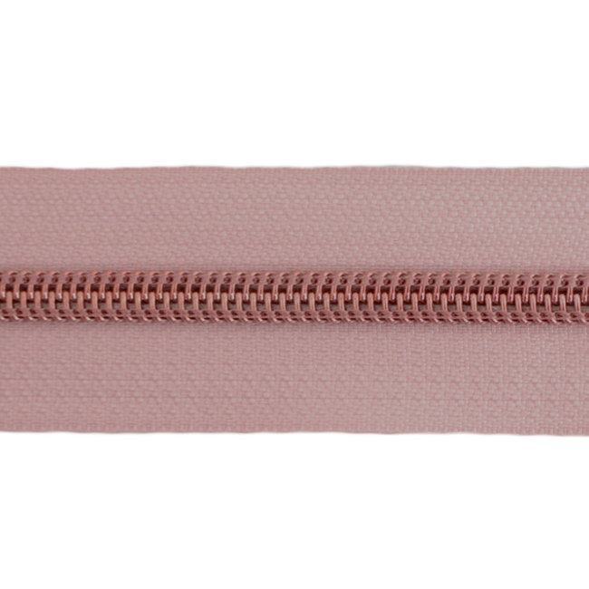 Nylon Zipper-by-the-yard Blush with Rose gold #5