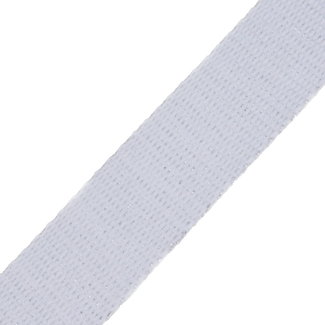 Opruiming Tassenband Lurex Wit-Zilver 30mm - per meter