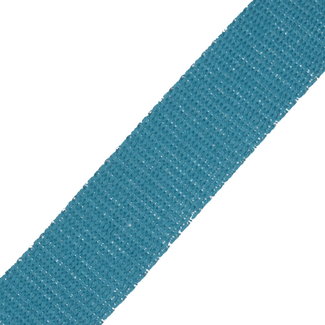 Clearance Webbing Lurex Petrol-Silver 30mm - per meter