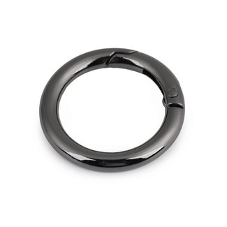 Zipper zoo Opruiming Ring met veer Zwart nikkel