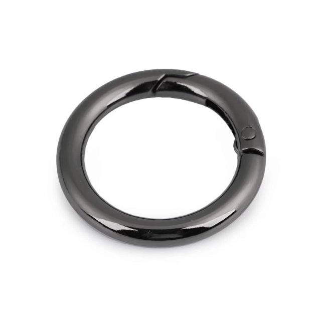 Opruiming Ring met veer Zwart nikkel (5 stuks)