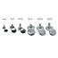 Set of 50 double cap rivets, Nickel