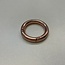 Opruiming Ring met veer Rosé goud 25mm (6 stuks)