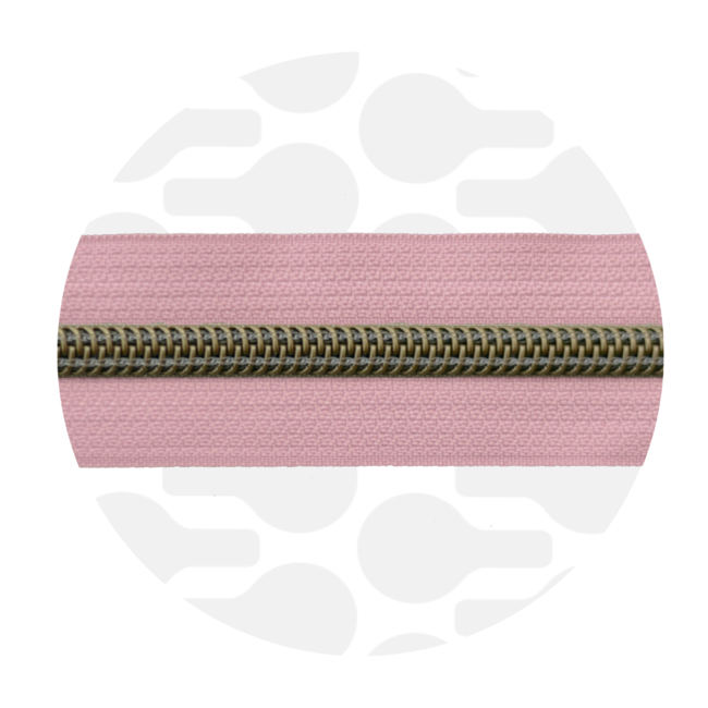 Nylon Zipper-by-the-yard Light pink with Anti-brass #5