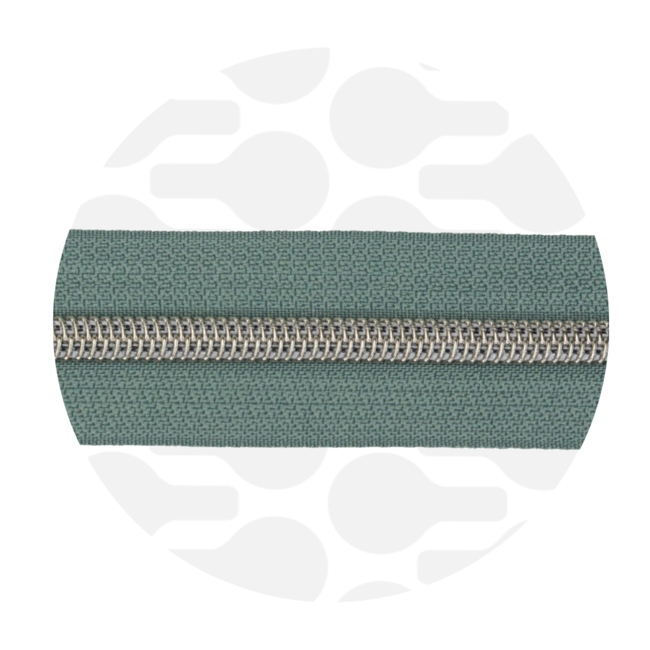 Smokey green | Nylon coil zipper | #5