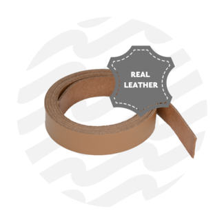 Zipper zoo Caramel | Leren riem