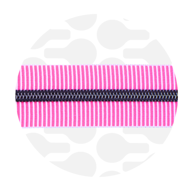 Magenta Stripes | Nylon coil zipper | #5