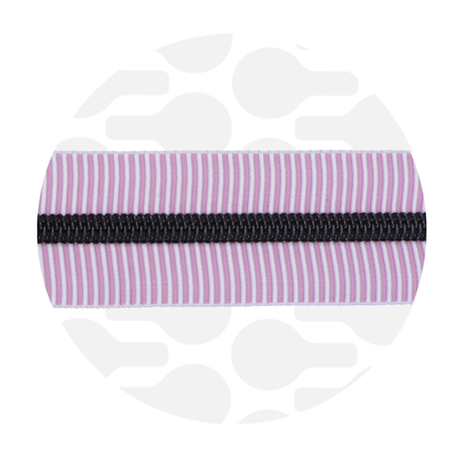 Dusty pink Stripes | Nylon coil zipper | #5
