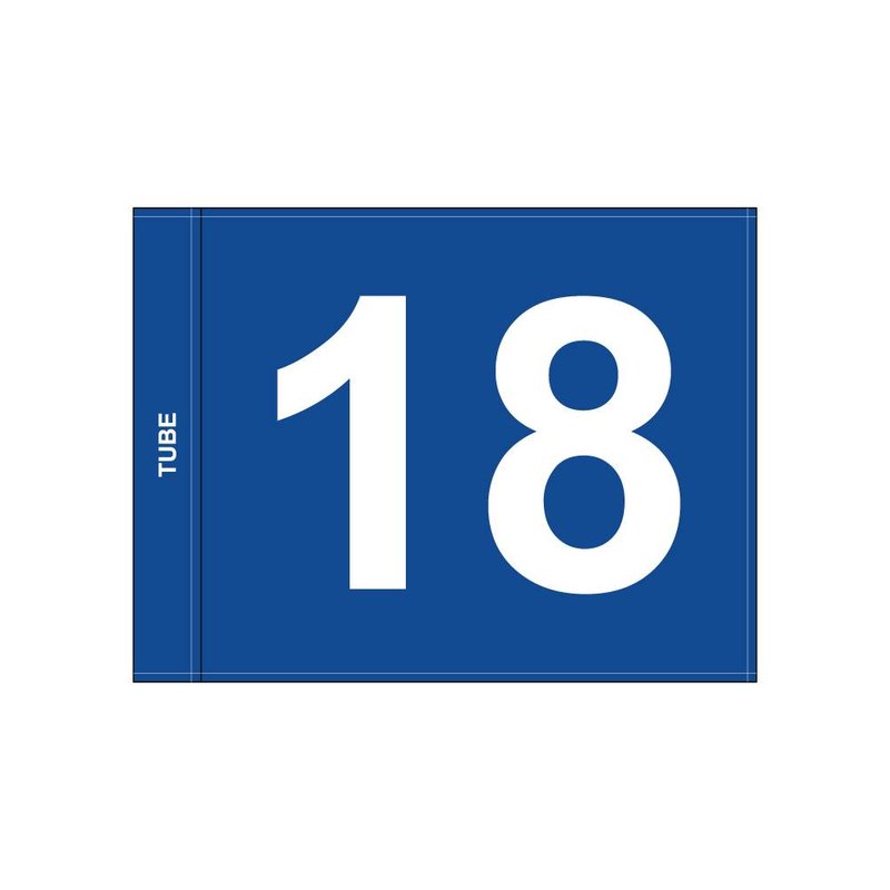 GolfFlags Golf flag, numbered, blue