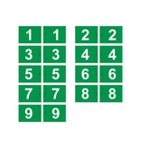 GolfFlags Golffahnen, nummeriert, grün