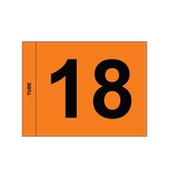 GolfFlags Golffahnen, nummeriert, orange