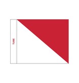 GolfFlags Golfvlag, semaphore, wit - rood
