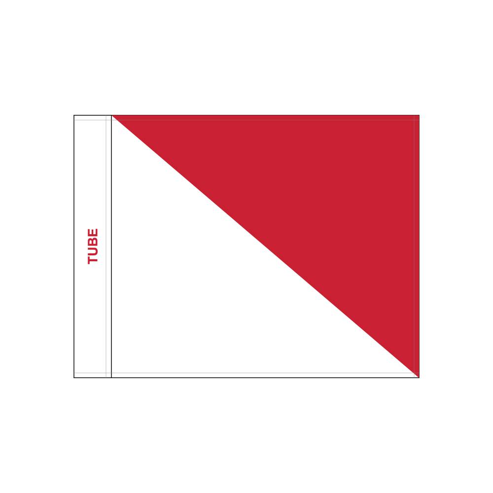 Golf flag, semaphore, white red GolfFlags GbR