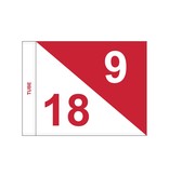 GolfFlags Golf flag, semaphore, numbered, white - red