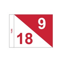 GolfFlags GF  semaphore, numbered, white - red