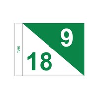 GolfFlags GF  semaphore, numbered, white - green