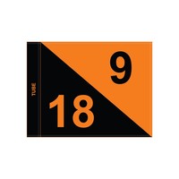 GolfFlags GF  semaphore, numbered, black - orange
