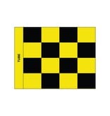 GolfFlags Golf flag, checkered, black - yellow