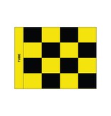 GolfFlags Golfvlag, checkered, zwart - geel