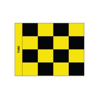 GolfFlags GV  checkered, zwart - geel