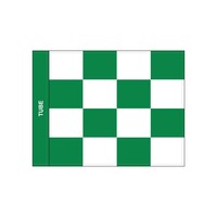 GolfFlags GV  checkered, wit - groen