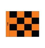 GolfFlags Golfvlag, checkered, zwart - oranje