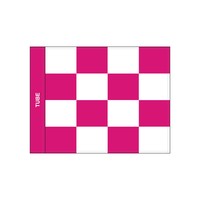 GolfFlags GV  checkered, wit - roze