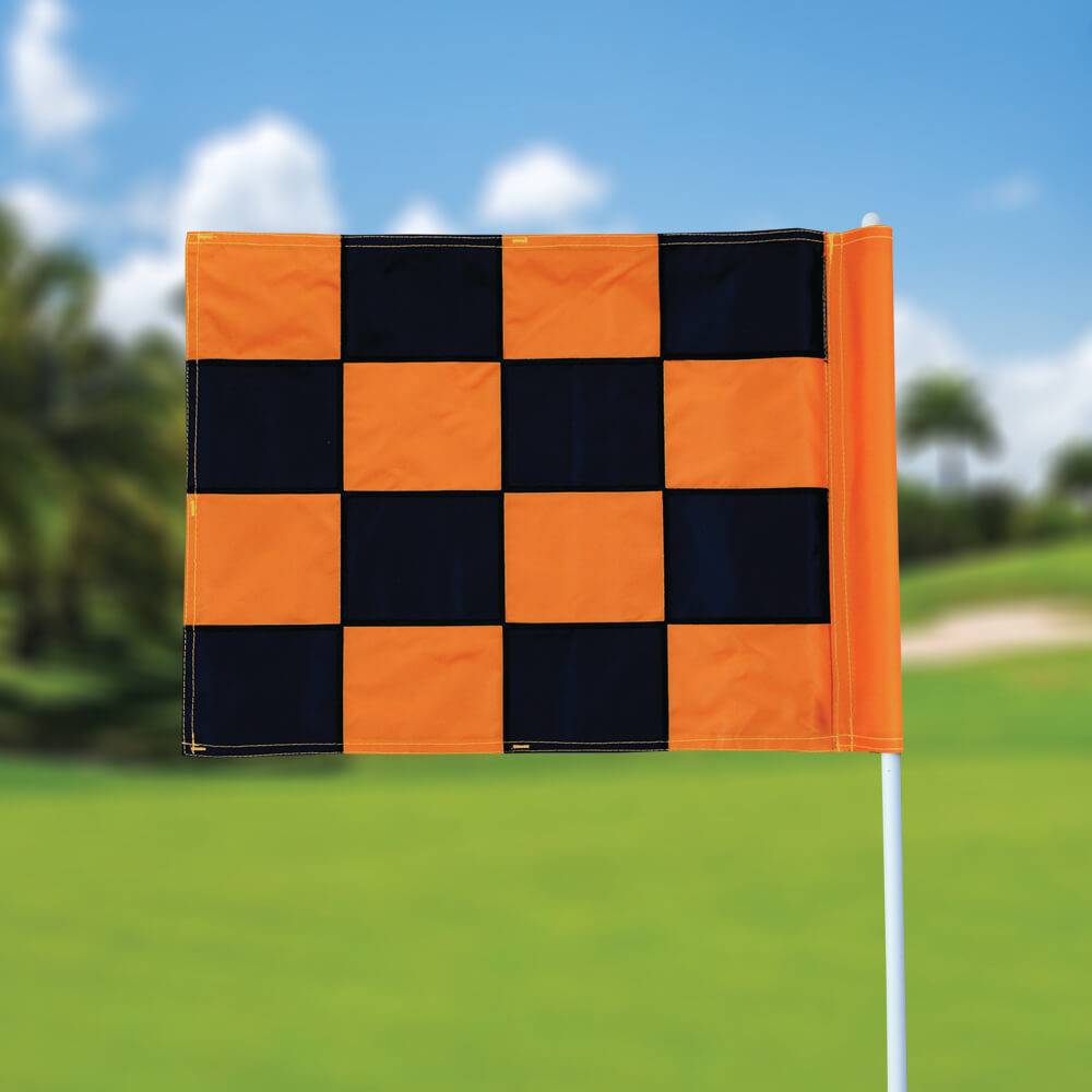 orange and black flag