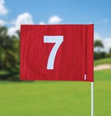 GolfFlags Golfvlag, genummerd, rood