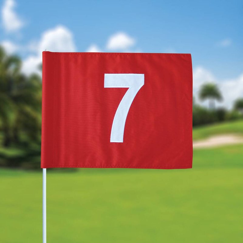 GolfFlags Golffahnen, nummeriert, rot