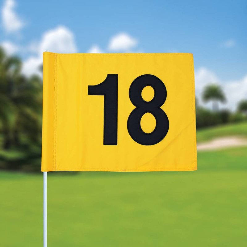 GolfFlags Golf flag, numbered, yellow