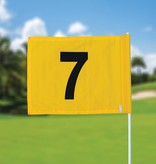 GolfFlags Golfvlag, genummerd, geel